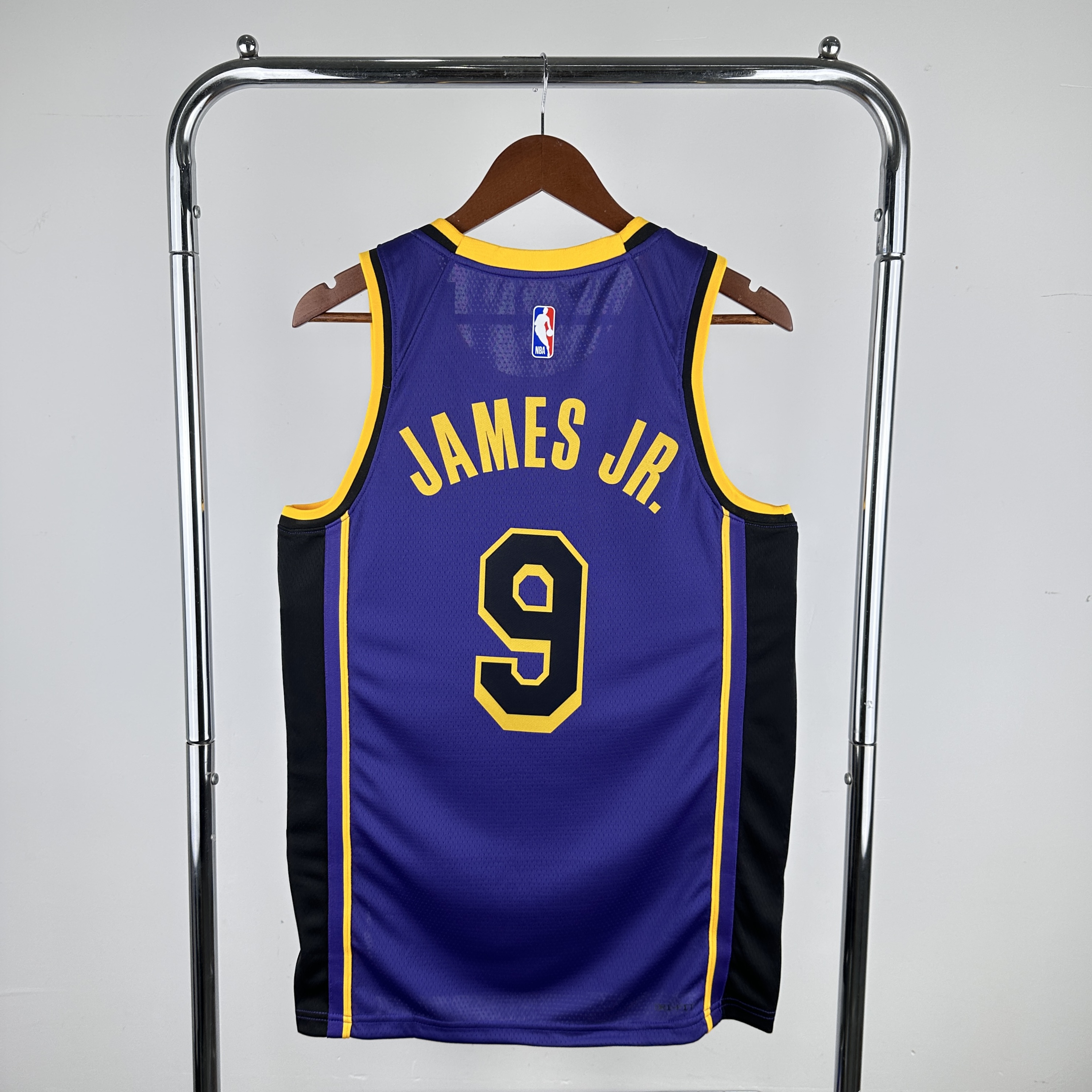 Youth Los Angeles Lakers 9 James JR. Stitched purple NBA 2024 Jersey